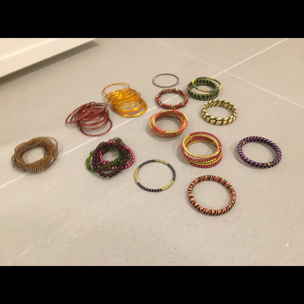 Handmade bangles and beaded bracelets, Small